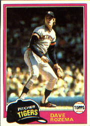 1981 Topps Baseball Cards      614     Dave Rozema